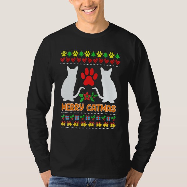 Ugly Christmas cats T-Shirt (Front)