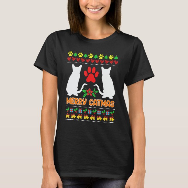 Ugly Christmas cats T-Shirt (Front)