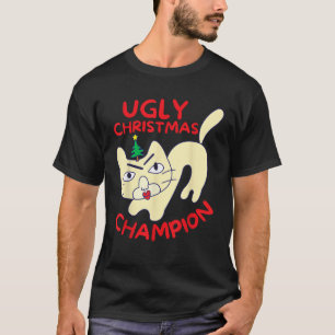 Ugly Christmas Champion Funny Cat Holiday Sweater 