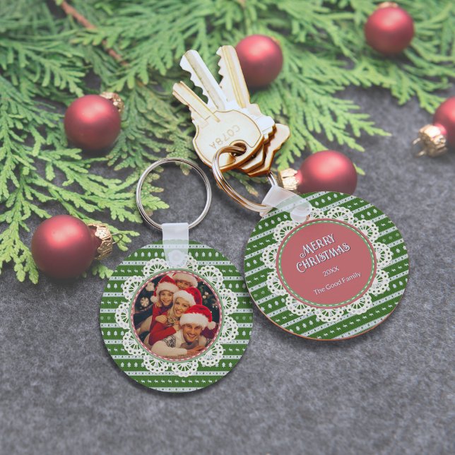 Ugly Christmas Chic green-based Keychain (Ugly Christmas Chic green-based Keychains)