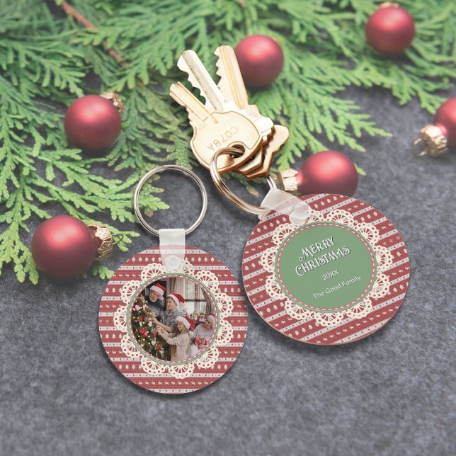 Ugly Christmas Chic red-based Keychain (Ugly Christmas Chic red-based Keychains)