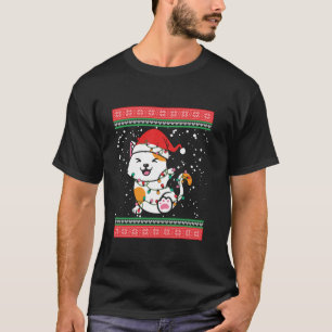 Ugly Christmas Corgi Dog Santa Hat Lights Xmas Hol T-Shirt