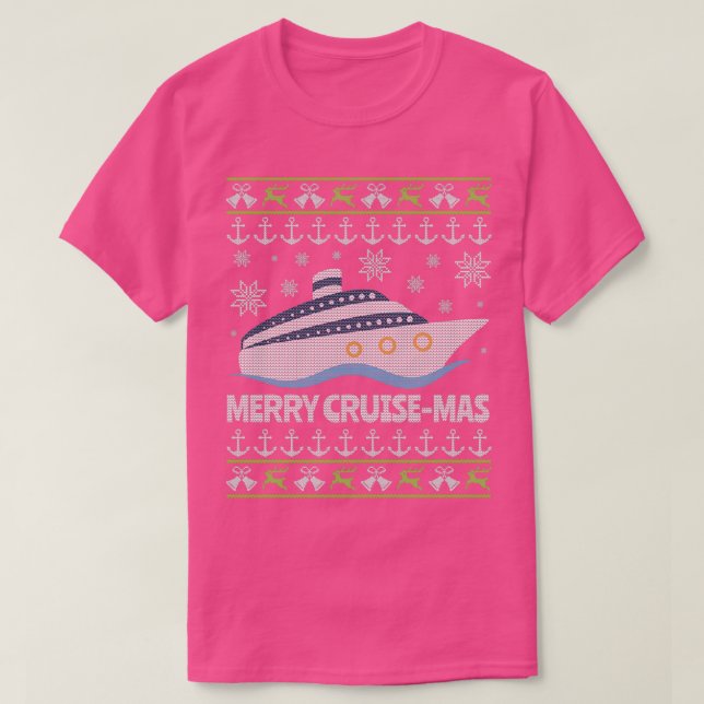 Ugly Christmas Cruise Ship Vacation  T-Shirt (Design Front)