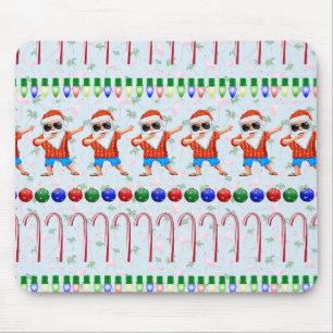 Ugly Christmas Dabbing Santa Mouse Mat