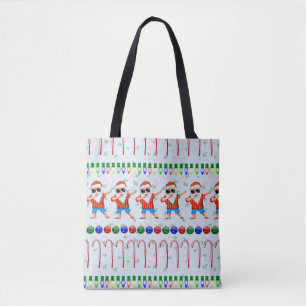 Ugly Christmas Dabbing Santa Tote Bag