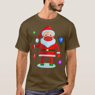 ugly christmas face mask santa claus snowflake T-Shirt