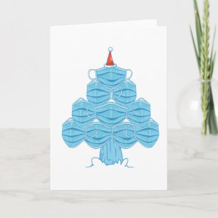 ugly christmas face mask tree invitation