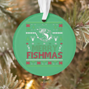 ugly christmas fishing ornament