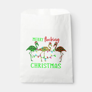 ugly christmas flamingo plaid leopard  favour bags