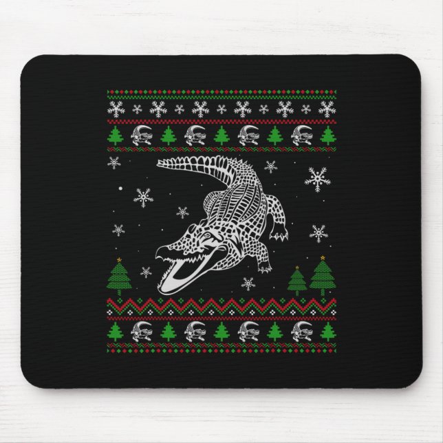 Ugly Christmas  for Alligator Lovers Fun Ugly  Mouse Mat (Front)