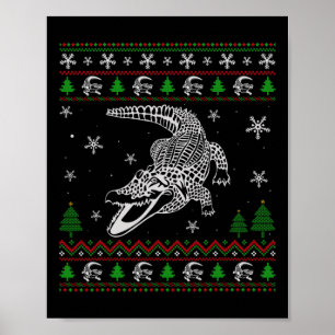 Ugly Christmas For Alligator Lovers Fun Ugly  Poster