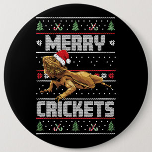 Ugly Christmas Funny Bearded Dragon Christmas Love 6 Cm Round Badge