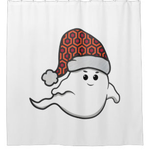 ugly christmas ghost spooky hotel carpet shower curtain