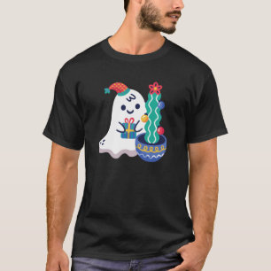 ugly christmas ghost xmas cactus santa claus cute  T-Shirt