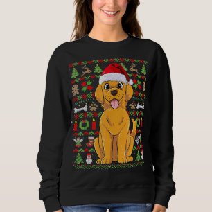 Ugly Christmas Golden Retriever Dog Ugly Jumper Da Sweatshirt