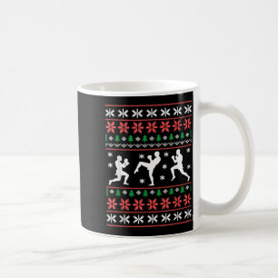 Ugly Christmas Graphic Muay Thai Kickboxing MMA Coffee Mug