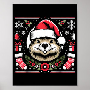 Ugly Christmas Groundhog Poster