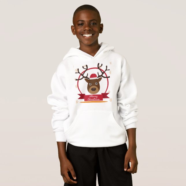 Ugly Christmas Hooded Sweater Kids | Xmas (Front Full)