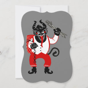 ugly christmas krampus xmas monster invitation