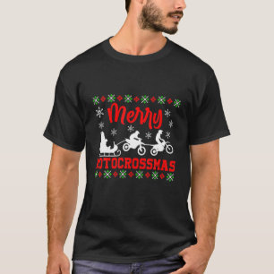 Ugly Christmas Motorcycle Dirt Bike Enduro Motocro T-Shirt