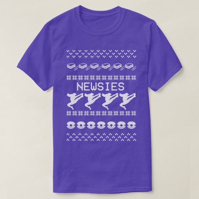 Ugly Christmas Newsies  T-Shirt (Design Front)