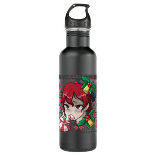 Ugly Christmas Otaku Ahegao Ecchi Etchi Lewd Henta 710 Ml Water Bottle