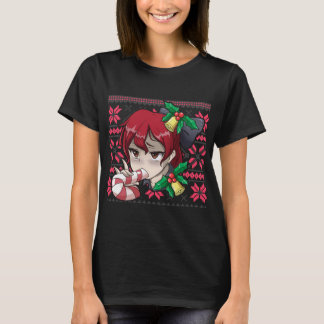 Ugly Christmas Otaku Ahegao Ecchi Etchi Lewd Henta T-Shirt