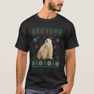 Ugly Christmas Pajama Sweater Polar Bear Animals L