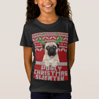 Ugly Christmas Pattern Cute Pug Pugly Christmas Sw