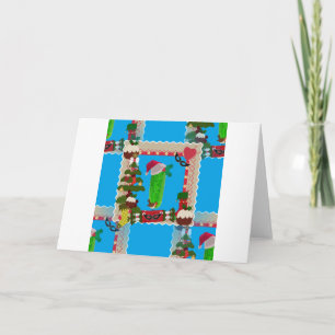 ugly christmas pickle holiday card