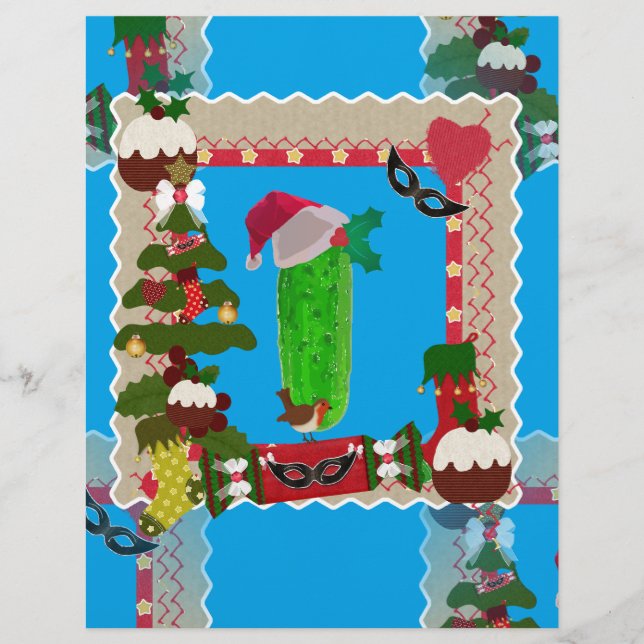 ugly christmas pickle letterhead design (Front)