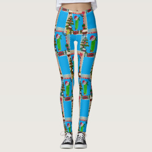 ugly christmas pickle xmas leggings