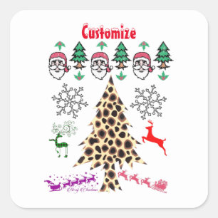 Ugly Christmas Random Mishmash Thunder_Cove Square Sticker