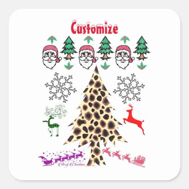 Ugly Christmas Random Mishmash Thunder_Cove Square Sticker (Front)