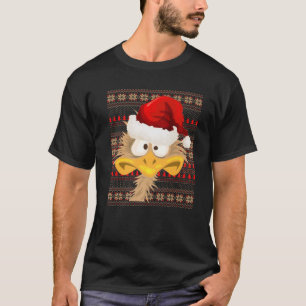 Ugly Christmas Santa Costume Christmas Emu Bird Lo T-Shirt
