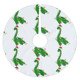 ugly christmas santa Loch ness Monster Brushed Polyester Tree Skirt