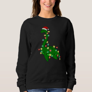 ugly christmas santa Loch ness Monster Sweatshirt