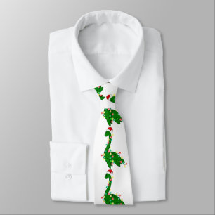 ugly christmas santa Loch ness Monster Tie