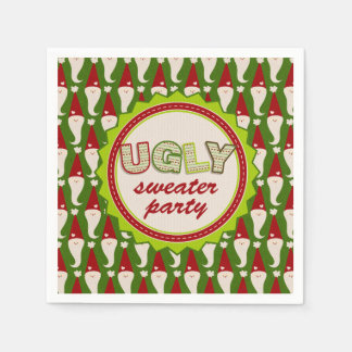 Ugly Christmas Santa Sweater Cocktail Napkins