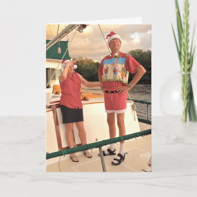 Ugly Christmas Shirt Holiday Card (Front)