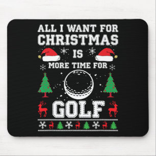 Ugly Christmas Shirts Men's Dry Fit Golf Xmas Holi Mouse Mat