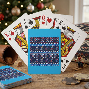 Ugly Christmas Ski Pattern Holiday Playing Cards