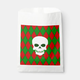 ugly christmas skull harlequin creepy favour bags