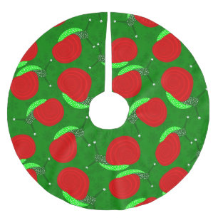 ugly christmas snails snowflakes bugs insects brushed polyester tree skirt