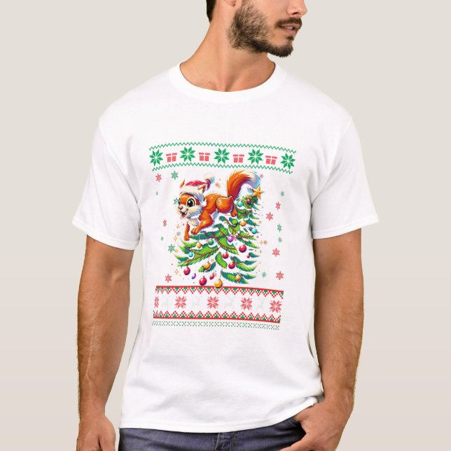 Ugly Christmas Snowflakes T-Shirt (Front)
