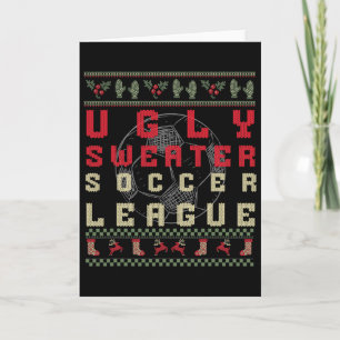 Ugly Christmas Soccer – Funny Ugly Sweater Shirt Card