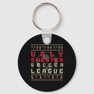 Ugly Christmas Soccer – Funny Ugly Sweater Shirt Key Ring