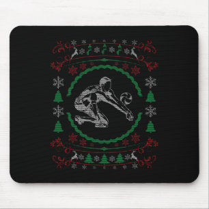 Ugly Christmas Style Volleyball Funny Xmas Mouse Mat