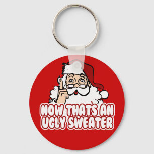 Ugly Christmas Swear Santa Claus Key Ring