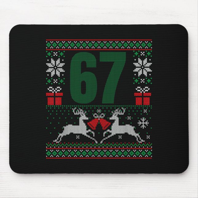 Ugly Christmas Sweater 67 Design  Mouse Mat (Front)